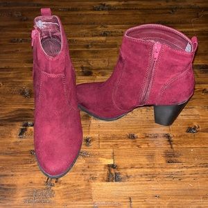 Express - Maroon Booties - Like new